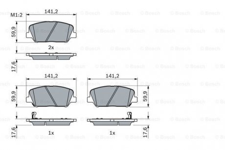 Гальмівні колодки, дискові BOSCH 0 986 494 979 (фото 1)