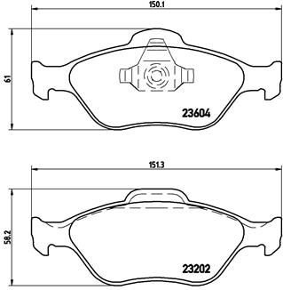 Гальмівні колодки, тюнінг BREMBO P 24 055X (фото 1)