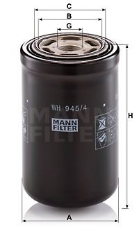 Фільтр гидравлический -FILTER MANN WH945/4 (фото 1)