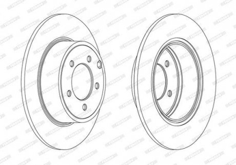 Тормозной диск FERODO DDF1763C (фото 1)