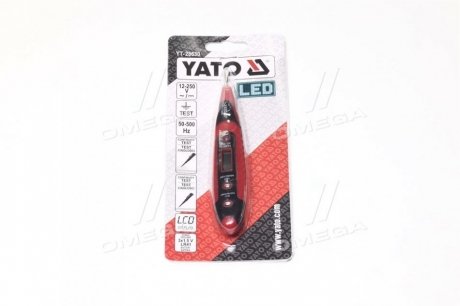 Индикатор напряжения 12-250 V контрольный LCD цифровой, шт(про-во) YATO YT-28630 (фото 1)