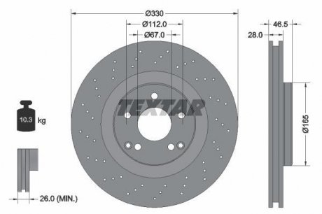 Томрозной диск TEXTAR 92119805 (фото 1)