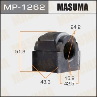РЕЗ. СТАБИЛИЗАТОРА втулка стабилизатора, передней подвески Mazda CX-7 I (2009-2012), ID 24,2 мм Masuma MP-1262 (фото 1)