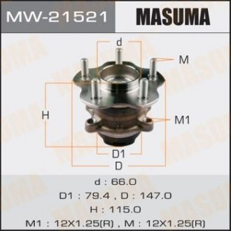 ПОДШИПНИКИ Ступичный узел Serena, C26N, C26NN X-Trail, T32, T32H, T32N, T32NN, T32R Masuma MW-21521 (фото 1)