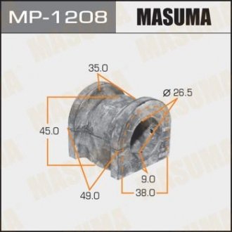 РЕЗ. СТАБИЛИЗАТОРА Втулка стабилизатора передняя honda accord cl# 2002-2008 (25,8мм) Masuma MP-1208 (фото 1)