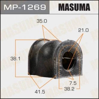 РЕЗ. СТАБИЛИЗАТОРА Втулка стабилизатора передняя Honda JAZZ FIT GD# 2002-2008 (21мм) Masuma MP-1269 (фото 1)
