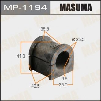РЕЗ. СТАБИЛИЗАТОРА Втулка переднего стабилизатора suzuki grand vitara 05- d= 25mm Masuma MP-1194 (фото 1)