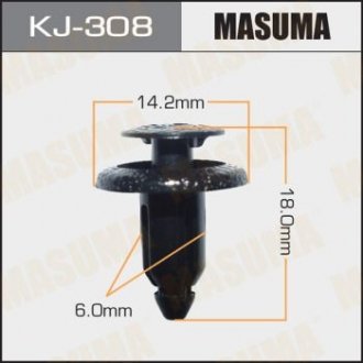 ХОМУТЫ КЛИПСЫ 90467-06133-B0 90467-06133-B4 90467-06133-B5 90467-06133-C0 Masuma KJ-308 (фото 1)