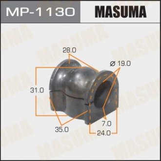 РЕЗ. СТАБИЛИЗАТОРА Втулка Заднего СТАБИЛИЗАТОРА D19 Honda CR-V, RE3, RE4 Masuma MP-1130 (фото 1)