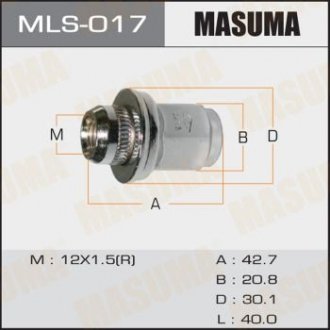 ШПИЛЬКИ ГАЙКИ Гайки 12x1.5 (уп, 20 шт) длинные с шайбой D 30mm  Masuma MLS-017 (фото 1)