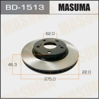 Гальмівний диск Masuma BD1513 (фото 1)