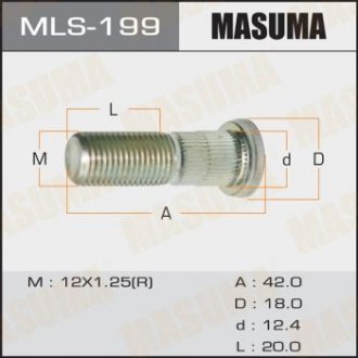 БОЛТЫ Шпилька OEM_09119-12012 Suzuki 12х1,25х42 мм d12  Masuma MLS-199 (фото 1)