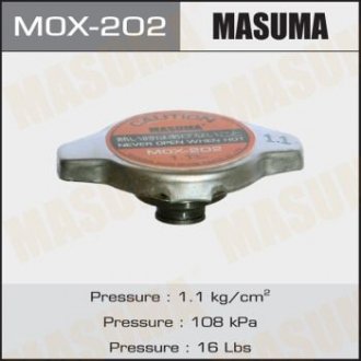 Кришка радіатора Honda/ Lexus/ Mazda/ Mitsubishi/ Subaru/ Suzuki/ Toyota 1.1 bar Masuma MOX-202 (фото 1)