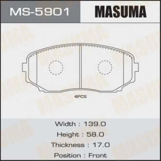 КОЛОДКИ C13061 SP1527 CX-7, ER3PMazda MPV, LY3PGHEFWMazda Mazda6 Masuma MS-5901 (фото 1)