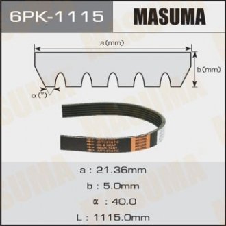 Ремінь поліклиновий Masuma 6PK-1115 (фото 1)