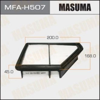 Фильтра Воздушный фильтр A28009 LHD HONDA CIVIC V1400 09- Masuma MFA-H507 (фото 1)