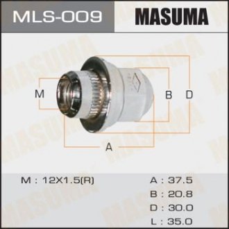 ШПИЛЬКИ ГАЙКИ Фасовка Гайка "" 12x1.5 с Шайбой D32 mm Masuma MLS-009 (фото 1)