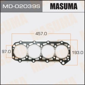 ПРОКЛАДКИ ГОЛОВКИ Прокладка головки блока ZD30DD Masuma MD-02039S (фото 1)