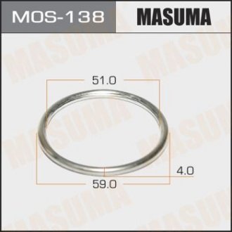 ПРОКЛАДКИ Кольцо глушителя металлическое 51 x 59.4 Masuma MOS-138 (фото 1)