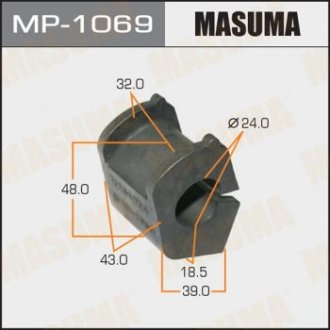 Втулка стабілізатора переднього (Кратно 2) Toyota Yaris (05-) Masuma MP-1069 (фото 1)
