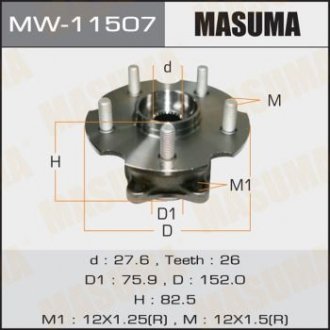 Маточина колеса заднього у зборі з підшипником Lexus NX200 (14-)/ Toyota RAV4 (05-) 4WD Masuma MW-11507 (фото 1)