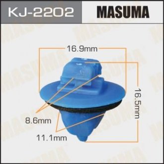 ХОМУТЫ КЛИПСЫ Клипса пластиковая Masuma KJ-2202 (фото 1)