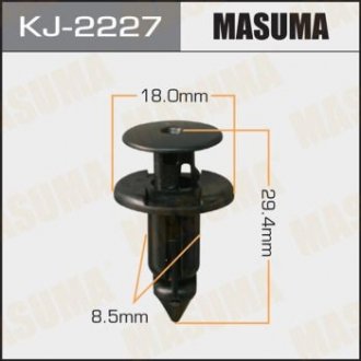 ХОМУТЫ КЛИПСЫ Клипса пластиковая Masuma KJ-2227 (фото 1)