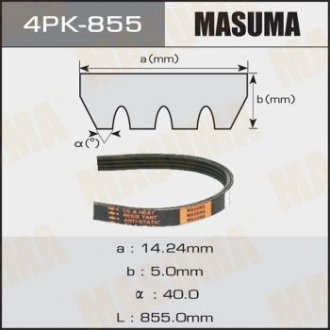 Ремінь поліклиновий Masuma 4PK-855 (фото 1)