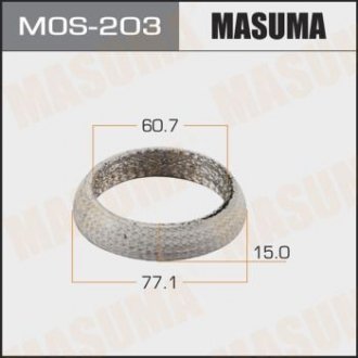 ПРОКЛАДКИ Кольцо глушителя 60.7 x 77.1 Masuma MOS-203 (фото 1)
