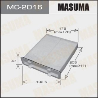Фильтра Фильтр салонныйSUZUKI SX4 Masuma MC-2016 (фото 1)
