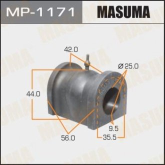 Втулка стабілізатора[уп.2] перед. HR-V 2000- Masuma MP-1171 (фото 1)