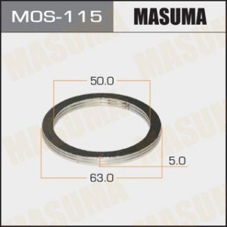 ПРОКЛАДКИ ГЛУШИТЕЛЯ 3VZFE 50X63 Masuma MOS-115 (фото 1)