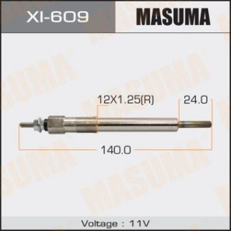 Свечи PI- 49 4JA1, 41B1 Masuma XI-609 (фото 1)