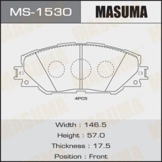 КОЛОДКИ C12122 SP2138 Masuma MS-1530 (фото 1)