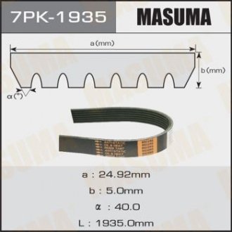 РЕМНИ 90916-02599 Masuma 7PK-1935 (фото 1)