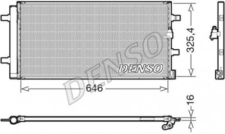 Радиатор кондиціонера DENSO DCN02041 (фото 1)