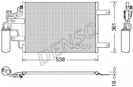 Радиатор кондиціонера DENSO DCN20025 (фото 1)