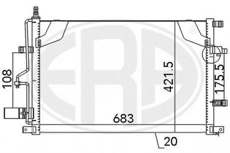 Радиатор кондиционера ERA 667124 (фото 1)