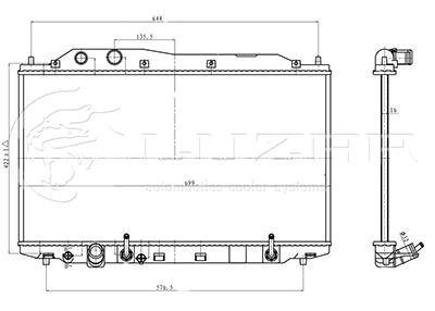 Радіатор охлаждения Civic VIII (06-) 1.3hyb LUZAR LRc 23RH (фото 1)