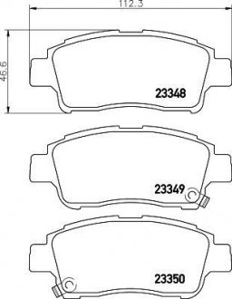 Колодки гальмівні дискові передні Toyota Yaris 1.0, 1.3, 1.4 (01-05), Yaris 1.5 (10-) NISSHINBO NP1007 (фото 1)