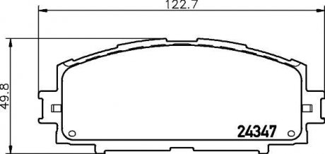 Колодки гальмівні дискові передние Toyota Yaris 1.3, 1.5 (12-) NISSHINBO NP1128 (фото 1)