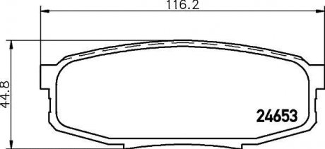 Колодки тормозные дисковые задние NISSHINBO NP1064 (фото 1)