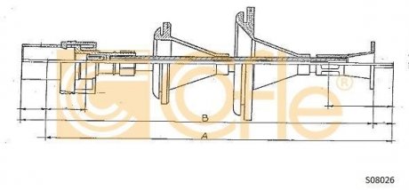 Трос спiдометра Ford Sierra 1,6-1,8 -02/93 COFLE S08026 (фото 1)