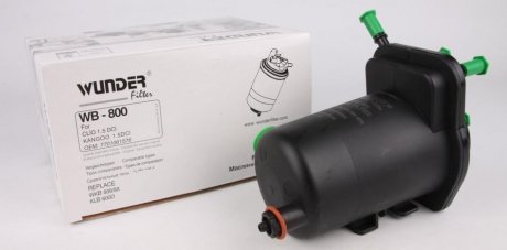 Фільтр паливний Renault Kangoo 1.5DCI (під датчик води) WUNDER FILTER WB 800