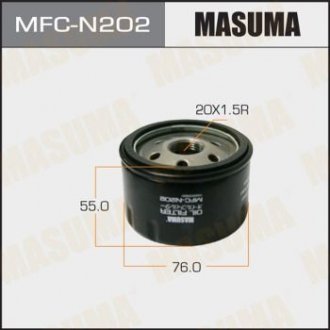 ФИЛЬТРА Масляный фильтр C0001 LHD NISSAN QASHQAI 06-07 Masuma MFC-N202 (фото 1)