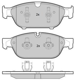 Колодки тормозные передні FBP-1852 FREMAX FBP1852 (фото 1)