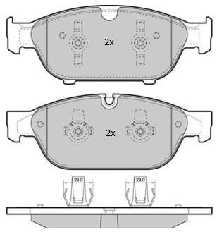 Колодки тормозные передние FBP-1852 FREMAX FBP1852 (фото 1)