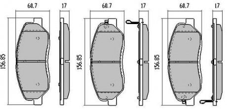 Колодки тормозные передні FBP-1555 FREMAX FBP1555 (фото 1)