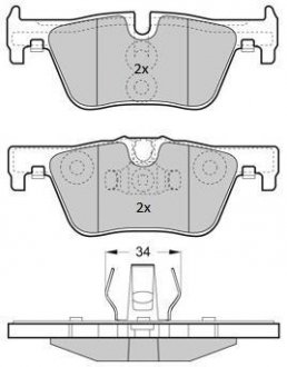 Колодки тормозные задні FBP-1874 FREMAX FBP1874 (фото 1)