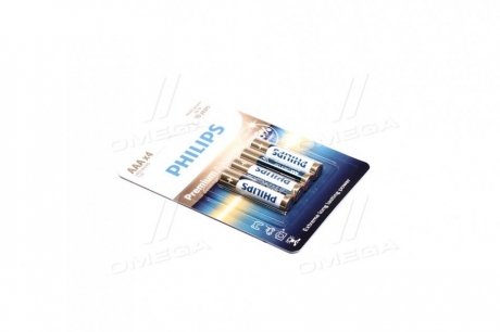 Батарейка LR03/AAA Premium Alkaline Blister 4шт PHILIPS LR03M4B/10 (фото 1)